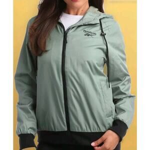 Reebok Women's Jacket Weather Resistant Fleece Lined Windbreaker Medium NWT CR5